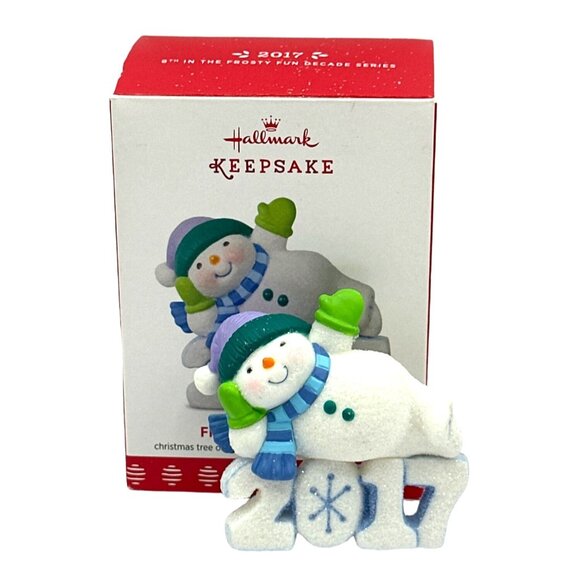 Hallmark Keepsake Snowman Ornament 2017 Frosty Fun Decade Dated Christmas - Picture 2 of 7